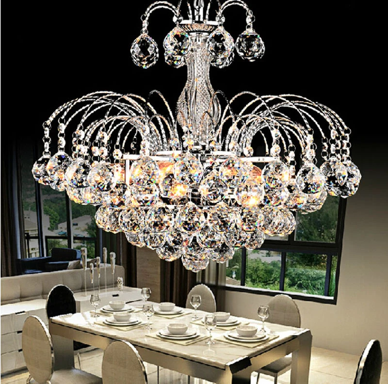 silver dining room chandelier