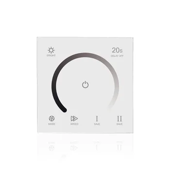 

LED Smart Panel Switch, Wall Mounted Touch Screen Controller led strip / light 0.1-100% brightness dimming 9 color changing mode