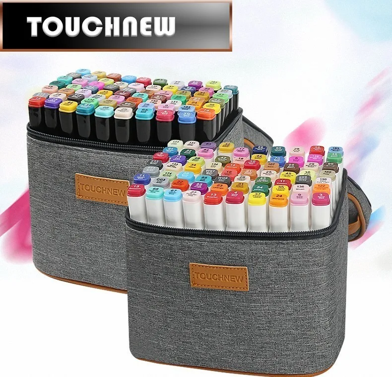 

On saleDouble-headed Nib 168 Colors Multicolor Oily Marker Pen Student painting school Horticultural Landscape Design