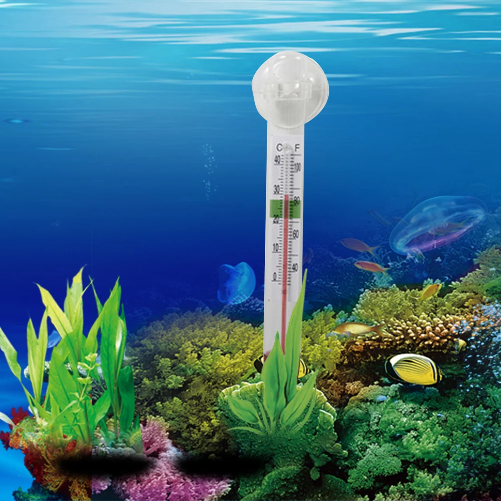Миниатюрные для аквариума аквариумный термометр Температура воды аквариума с присоской температура аквариума измерение температуры управления 1-40C