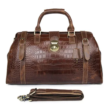 

Travel Bag Men Crazy Horse Genuine Leather Vintage Travel Duffel Bag Cow Leather Carry On Luggage Weekend Large Handbag 7281Q