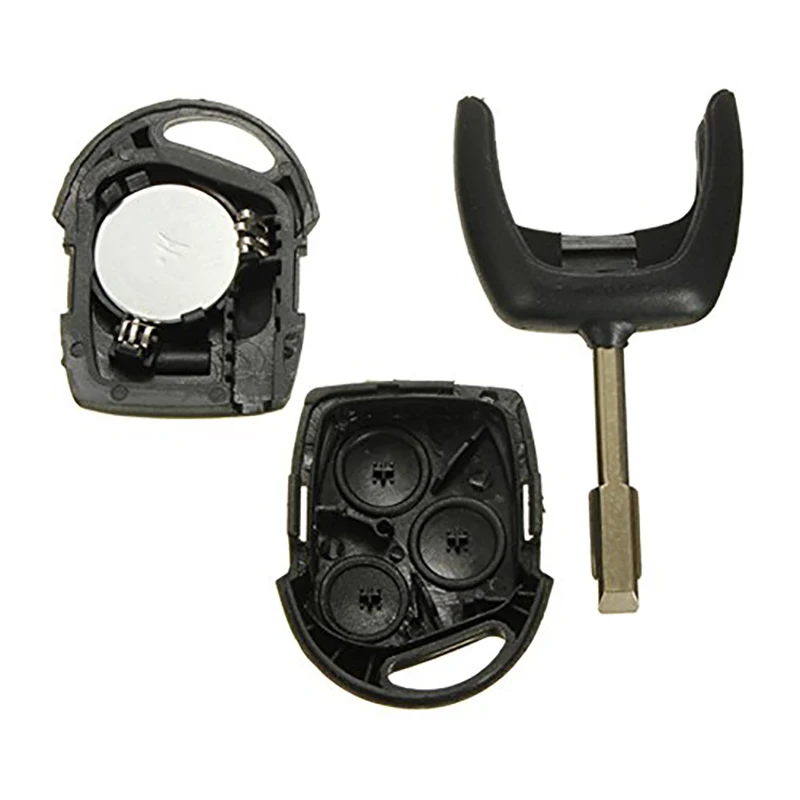 Пульт дистанционного управления 3 кнопки для ключа ФОБ автомобильный чехол для ключей черный для Ford Автомобили прочный оболочки для ключей чехол Замена автомобильные аксессуары автозапчасти