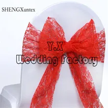 Цена кружевная лента для стула галстук-бабочка для свадьбы украшение для стула