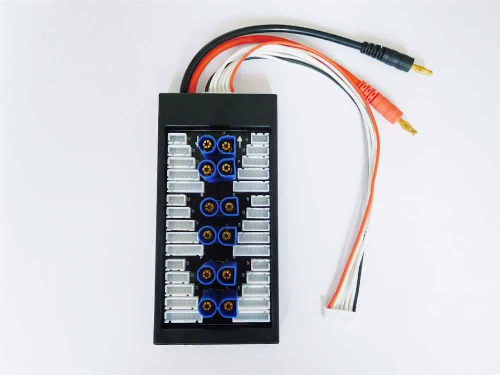 RC Paraboard Parallel Charge EC5 Connector Balance Board for RC Hobby JST-XH 2~6S LiPo Battery