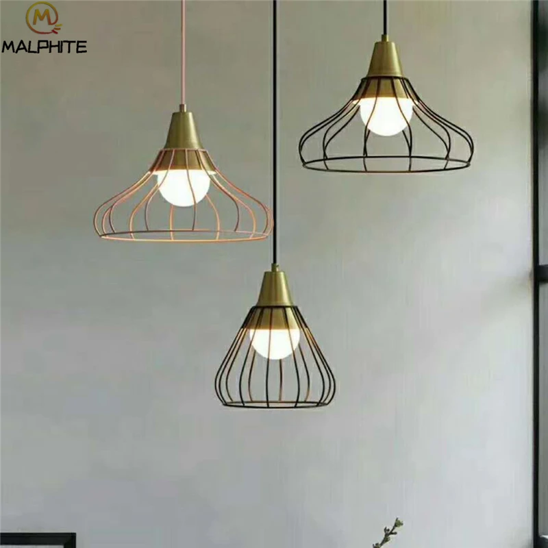 

American Retro Iron Industrial Pendant lights Personality Restaurant Cafe Color hanging lamps Wooden Decoration lighting fixture