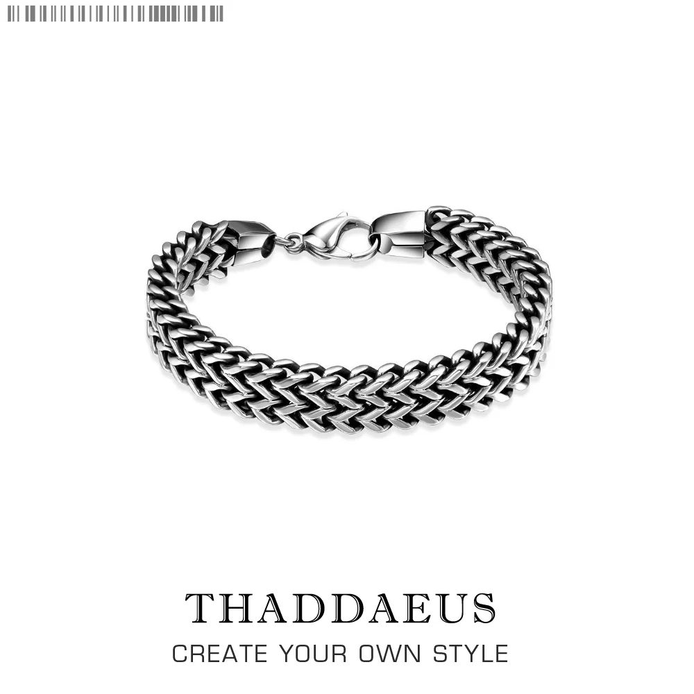 

Geometric Design Men Chain & Link Bracelet With Lobster Clasp,Titanium Steel Figaro Chain Ancient Maya Classic Gift