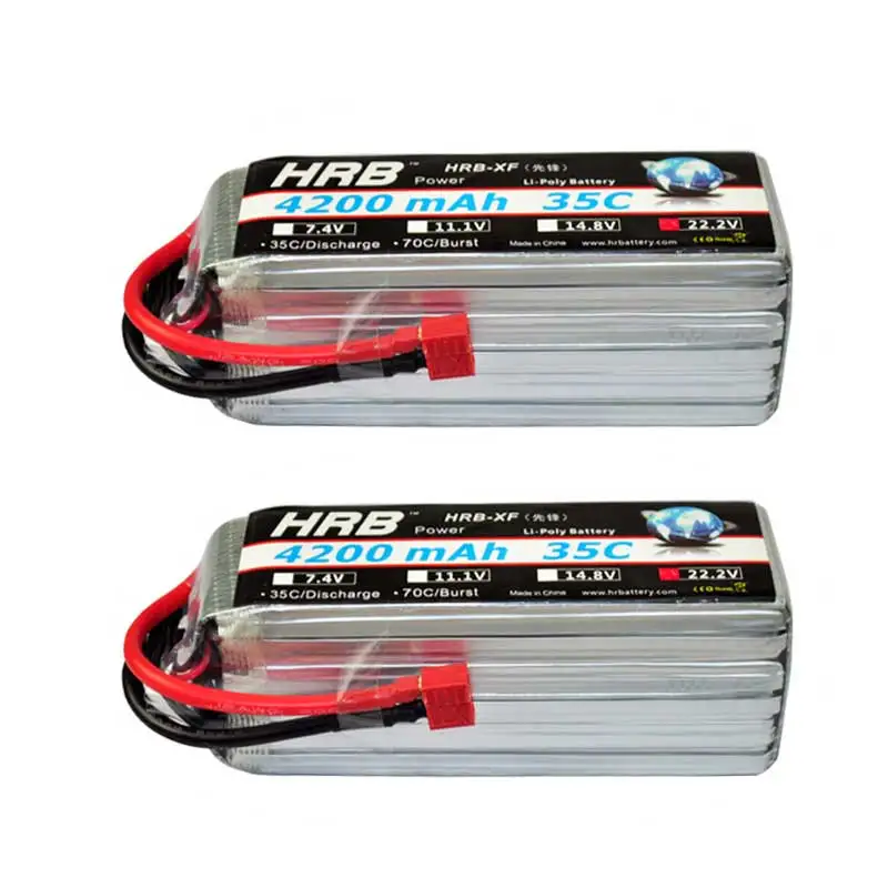 

2pcs HRB Lipo Battery 6S 22.2V 4200mah 60C XT60 XT90 Deans T TRX EC5 RC Helicopters Quadcopter Racing Airplane Cars Boats Parts