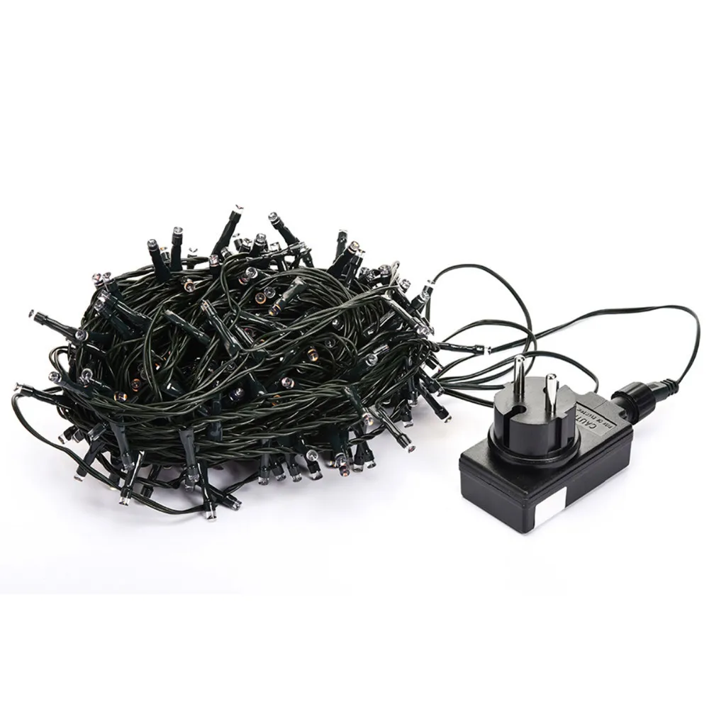 EU Plug 30 M 200 LEDS 24 V Led Lampu Dekorasi Karangan Bunga Pohon Natal String Peri cahaya Xmas Luar Baru tahun