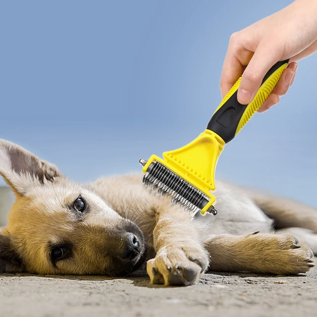 Multi-Functional Useful Pet Dematting Comb Pets Dog Grooming Brush Tool Practical Pet Grooming Tool With 2 Sided Undercoat Rake
