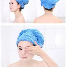 Новая распродажа для душа, быстрая сушка волос, сушильная шляпа, ванна из микрофибры, тканевая шапочка, набор сантехники, аксессуары