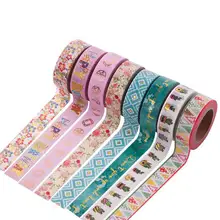Jonvon Satone 1pcs Diy 15mm*10M Washi Tape Glitter Diary Decorative Scrapbooking Stickers Colored Tape School Supplies