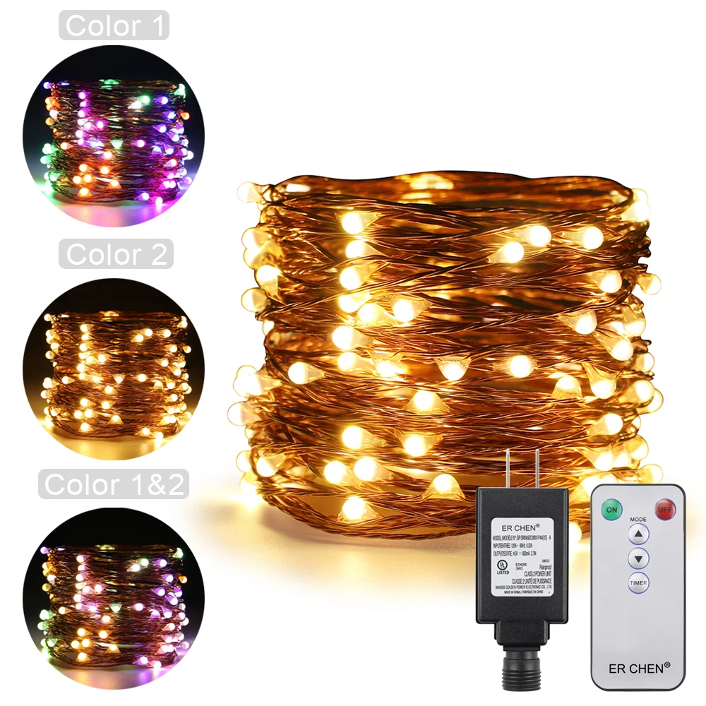 Dual Color LED String Lights 10/20M 100/200 LEDs Starry Lights