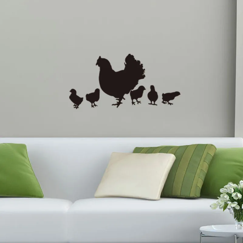 Виниловая наклейка на стену с изображением птиц и цыплят|wall sticker|removable wall stickersvinyl