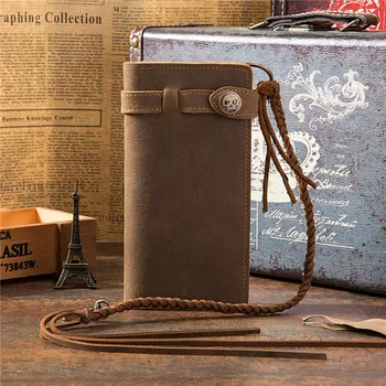

052618 new hot yesetn men long clutch wallet male vintage leather hand bag