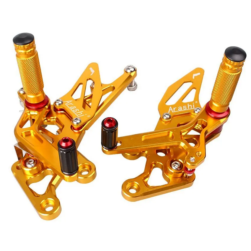 

Gold For YAMAHA FZ8 2010-2013 FZ1 2006-2014 CNC Aluminum Adjustable Rearset Foot Pegs Pedals