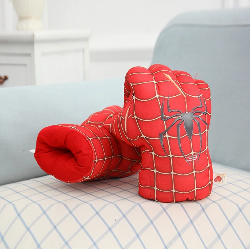 

Gloves & Mittens Hulk Smash Hands + Spider-Man Plush Gloves Performing Props Batman Hulk Iron man Glove Props Toys Gift Heroes