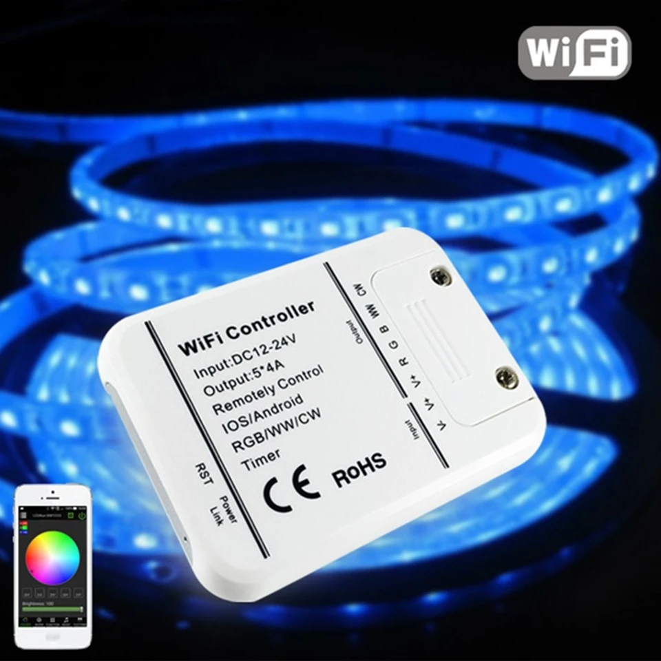 DC12V 24 V Wi Fi светодиодный Управление RGB/RGBW 16 миллионов Цвета музыкальный таймер