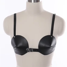 Кожаные ремни БДСМ бондаж белье Черный готы полный танец клуб вечерние танцы Фестивальная Одежда Нижнее белье женщин топ бюстгальтер