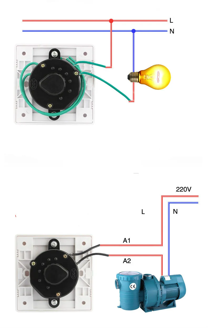 Интеллигентая(ый) настенный механический таймер переключатель 220V AC 15/30/60/120 счётчик минут переключатель обратного отсчета высокого Мощность контроллер синхронизации