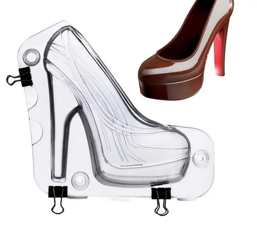 Molde de Chocolate 3D de gran tamaño, zapatos de tacón alto, moldes de  decoración de pasteles de caramelo, herramientas de pastelería para el  hogar DIY, molde para zapatos de señora|Moldes para pasteles| -