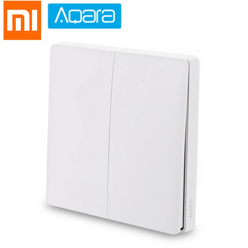 

2018 Xiaomi Aqara Smart Light Switch Global Version WXKG02LM Wireless Double Key Mi Home App Control ZigBee Wireless Wall Switch