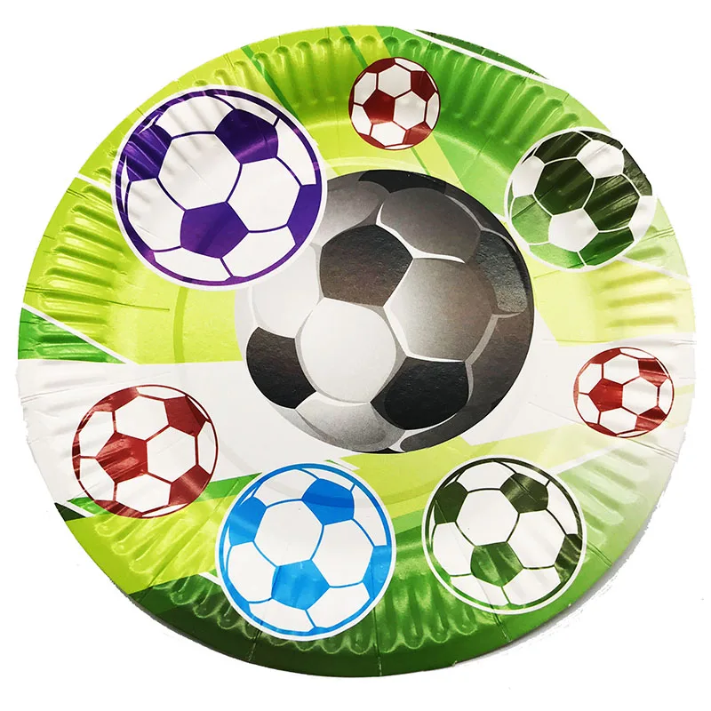 

10pcs/pack Football plates baby shower party supplies Football disposable dishes birthday party decorations