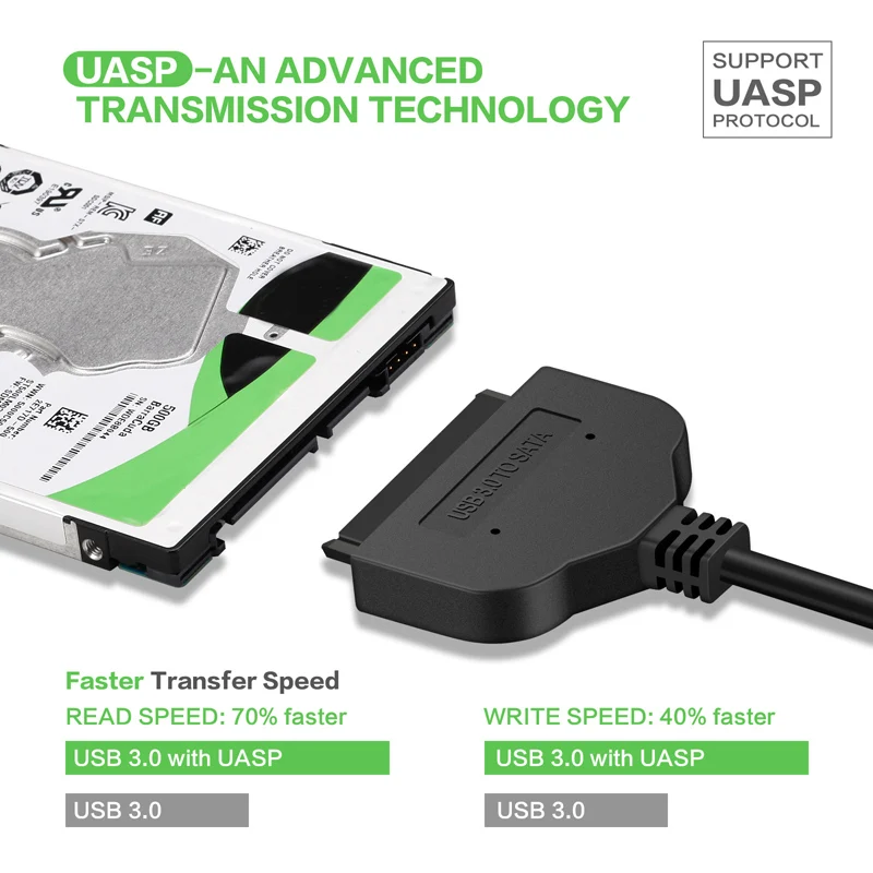 Адаптер для жесткого диска 22 Pin SATA на USB 3 0 2 5 дюйма кабель конвертер дюймового