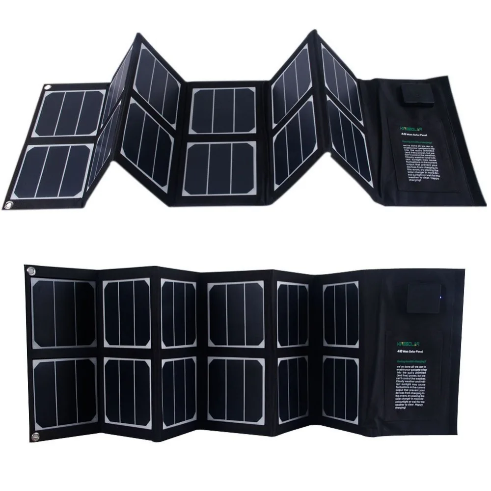 40W Foldable Solar Panel Portable Solar Charger Dual Output (USB Port