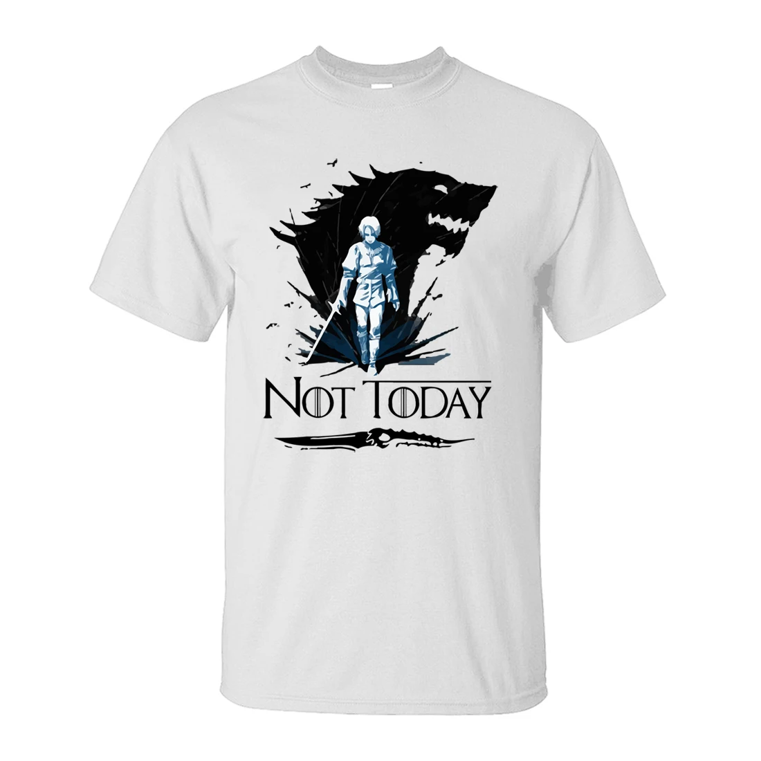 

Not Today Arya Stark T-Shirt Men TV Show Game Of Thrones Brand Tshirt 2019 New Summer Harajuku Tops Plus Size S-3XL BZ081