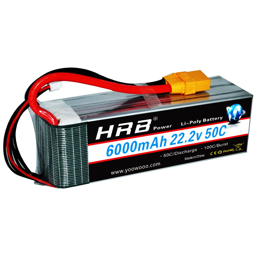 Аккумулятор hrb lipo 6S 22,2 V 5000 мА/ч, 5200 мА/ч, 6000 мА/ч, 8000 мА/ч, 10000 мА/ч, 12000 мА/ч, 16000 мА/ч, 22000 мА/ч, 50C для Дрон RC uav Квадрокоптер