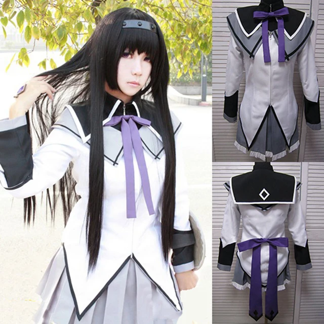 Free Shipping Madoka Cosplay Puella Magi Madoka Magica Cosplay Akemi