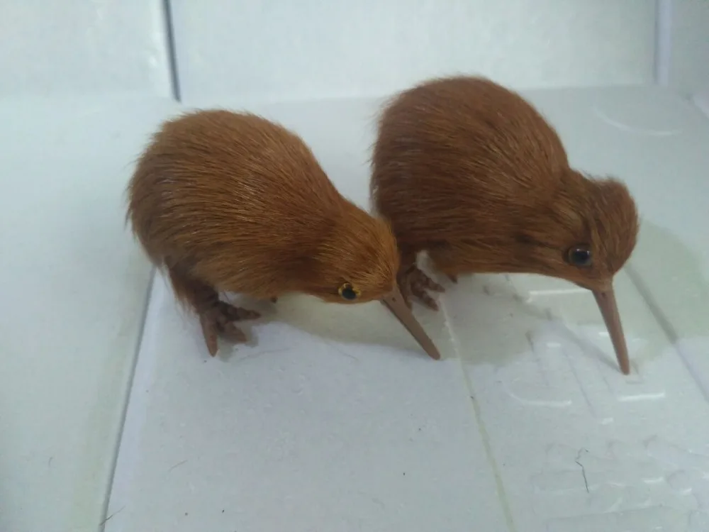 1013 15 De Réductionmini 9x4x6 Cm Modèle Oiseau Kiwi Marron Une Paire Kiwis Polyéthylène Fourrures Artisanat Manuel Ornement Décoration Maison