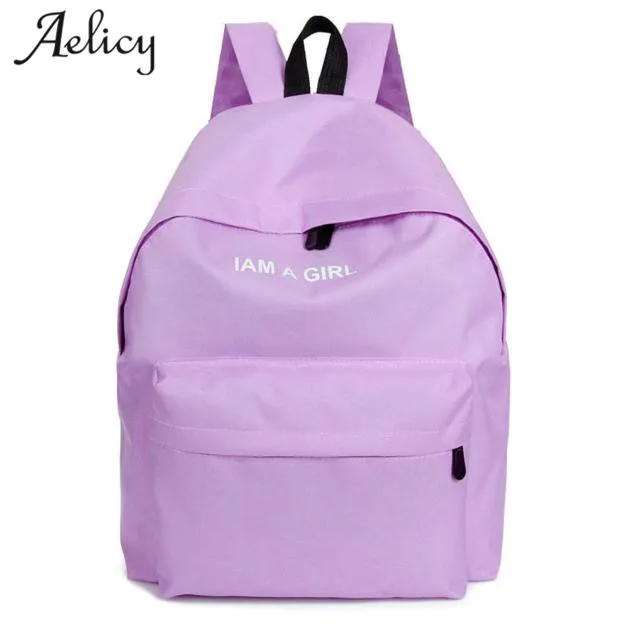 Aelicy الأزياء حقيبة المدرسة للجنسين حقيبة مدرسية السيدات حقيبة كمبيوتر محمول السفر أكياس للمراهقات قدرة كبيرة حقيبة مدرسية