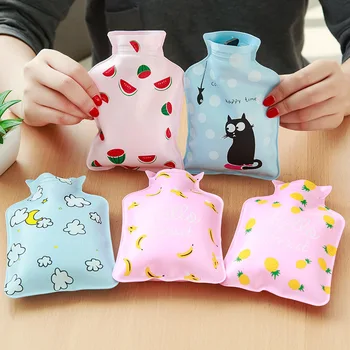 

Smelov hot Small Portable cute cartoon mini pvc hot water bottles bag Water-filled Type hand warmer hand feet warming pouch bag