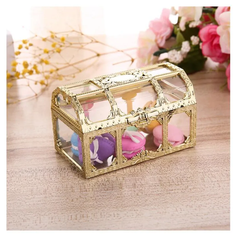 

Plastic Transparent Pirate Treasure Box Crystal Gem Candy Box Storage Organizer Chest Box Treasure for Jewelry Gem Trinket Box