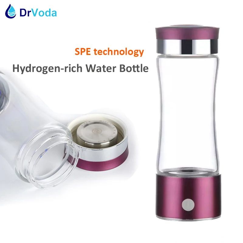 

In Stock Anti Aging Portable Hydrogen Water Generator Hydrogen Ionizer Bottle SPE PEM Membrane Good ORP High Hydrogen