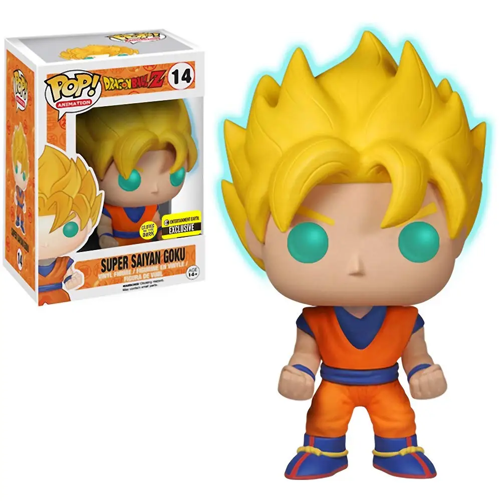 

Exclusive Official Funko pop Glow in the dark Amine: Dragon Ball Z - Super Saiyan Goku Vinyl Action Figure Collectible Model Toy