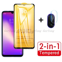 2 в 1 для Redmi Note 7 закаленное стекло для Xiaomi Redmi Note 7 Pro Новое полное покрытие защита экрана объектив камеры защитная пленка