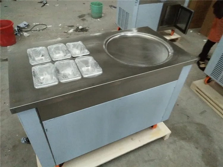 Лучшая продажа один круглый Пан ролл из жареного мороженого машина с R410A