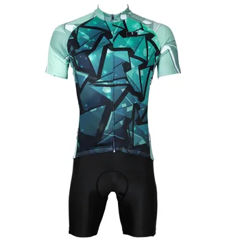

ILPALADINO New Men's Short Sleeved Green Glass Bike Jersey Cycling Clothing Bike Match Clothes Jersey