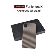 Fibra de carbono 4.7 5.5 pulgadas caja Del Teléfono caso de la Cubierta para el iphone X 7 MÁS caso cáscara de la protección del teléfono Móvil