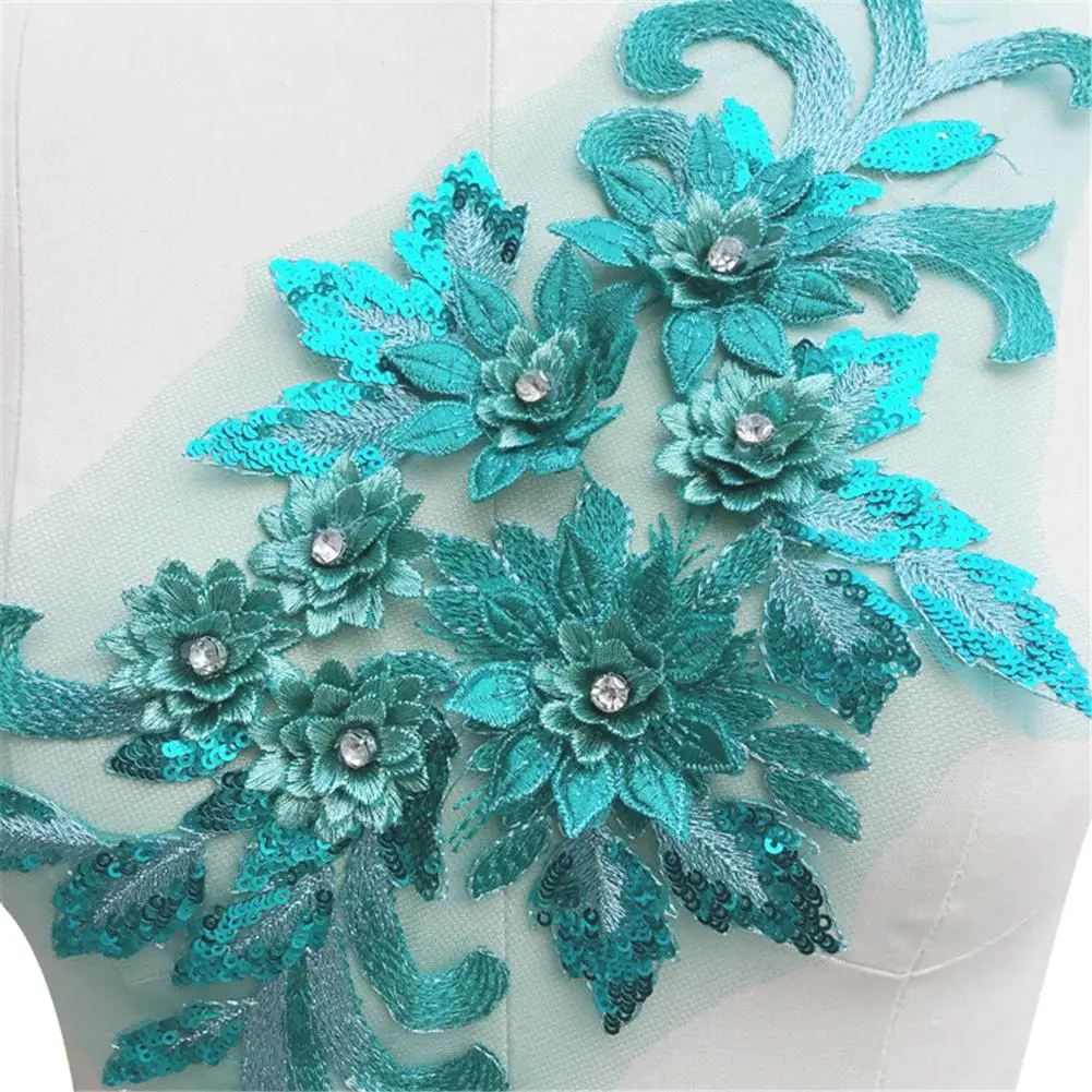 Three Dimensional Lace Flower Colorful Beading Lace Flower Lace