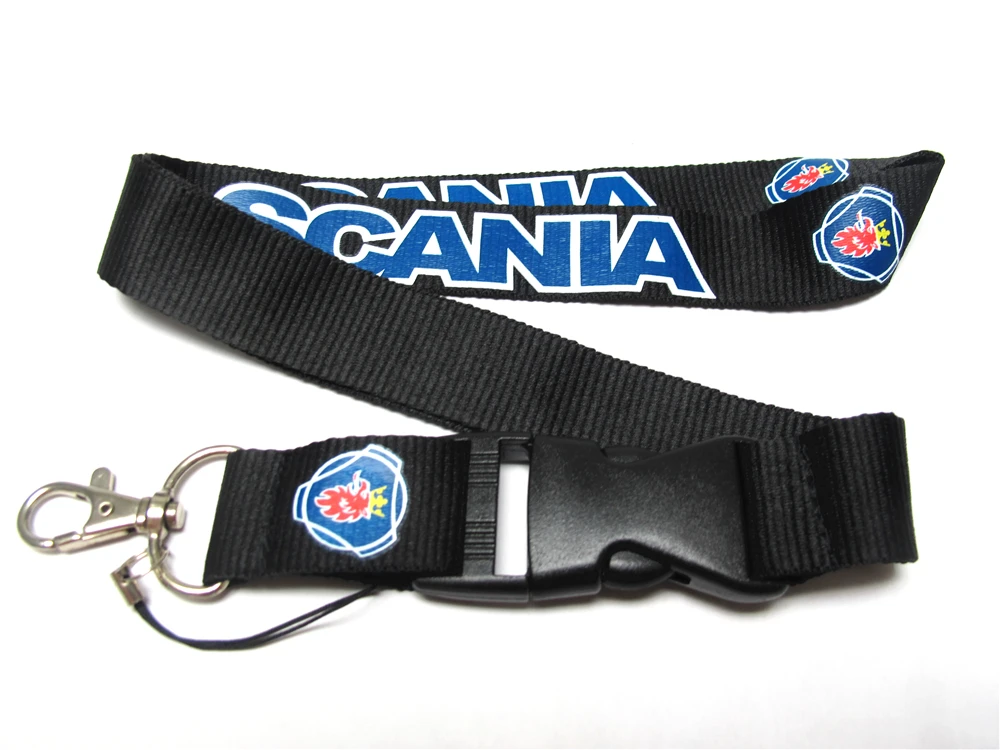 Мужской черный автомобиль SCANIA Lanyard для ключей ID бейдж держатели автомобильные
