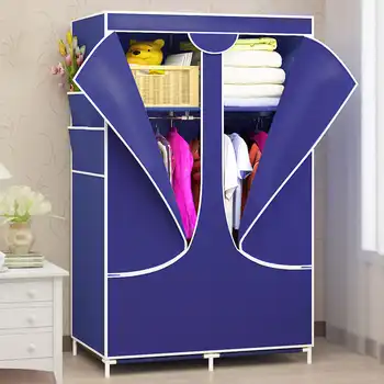 Simple Non Woven Cloth Wardrobe Dust Proof Storage Cabinet