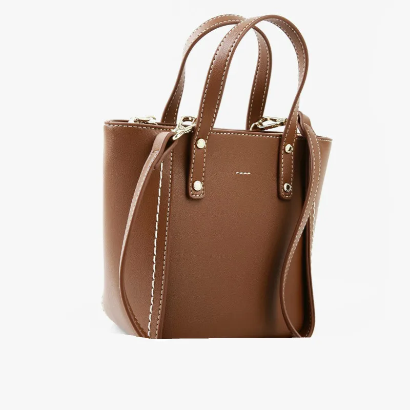 

Retro Car suture Autumn 2018 new joker Tidal wind portable bucket, small bag, Korean version single shoulder bag007wbb001