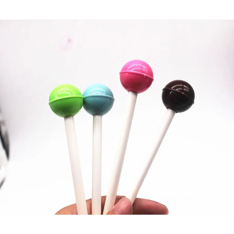 

(1PCS/Sell) Candy Color Lollipop Pen Diamond Ballpoint Pens Stationery Ballpen Stylus Pen Touch Pen Oily Black Refill 0.7 Mm