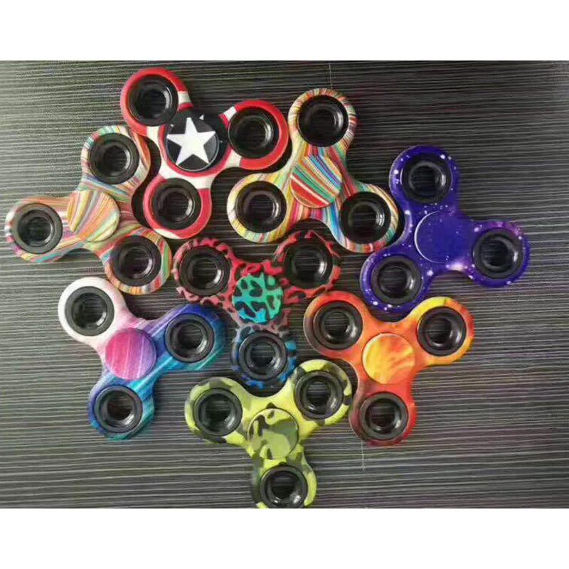 5 шт./лот Цвет печати Спиннеры ручной Tri-Spinner снятия стресса