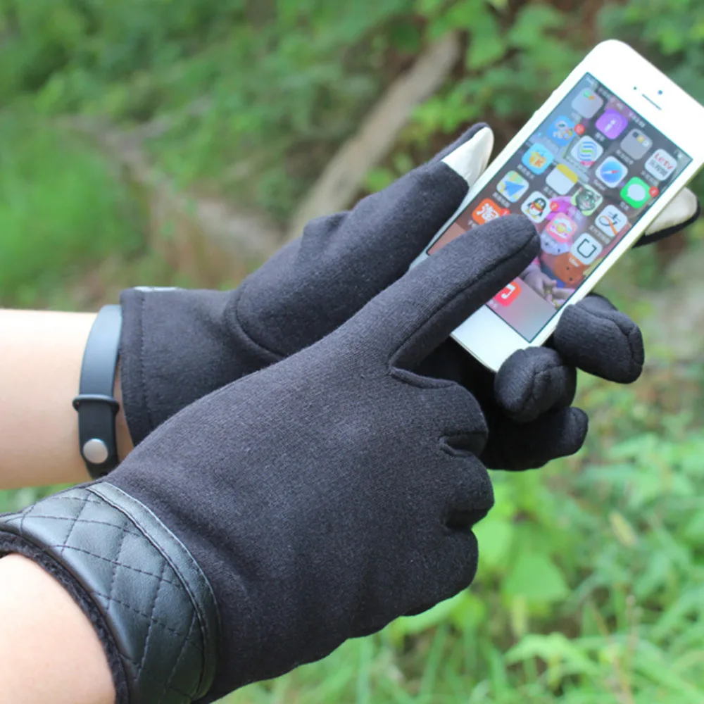 Aotu Winter Thickening Cycling font b Gloves b font Man Mobile Phone Touch Screen bicycle font