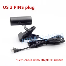 E27 основного разъема винтовой зажим для крышки керамический патрон для лампы с нами 2 шпильки штекер клавишный переключатель вкл./выкл. для настольной лампы светодиодные настольные лампы