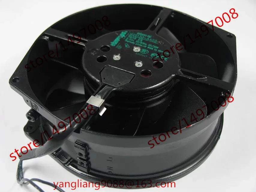 ebmpapst W2S130-AA03-01 AC 230V 45/39W 172x150x55mm Server Round fan w2s130 aa03 01 double ball bearing cooling blower turbo fan ac 230v 33w 172 150 55mm 2 wires 2700rpm cabinet cooling fan